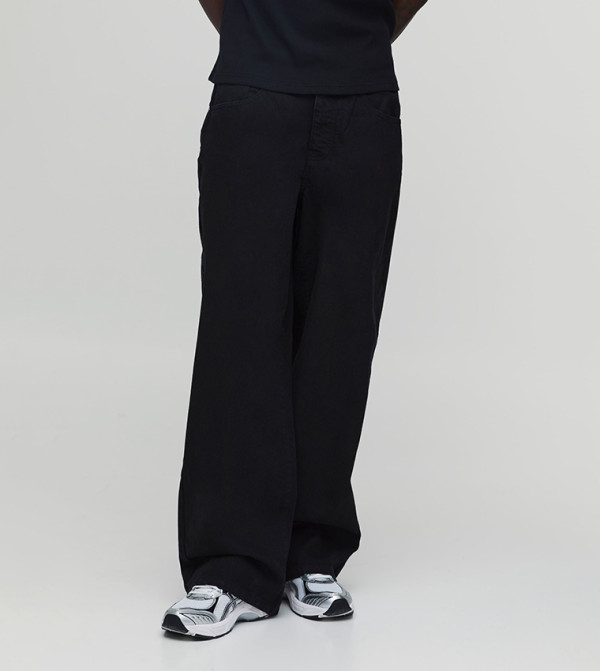 بوهو مان جينزات واسعة - أسود Relaxed Jeans