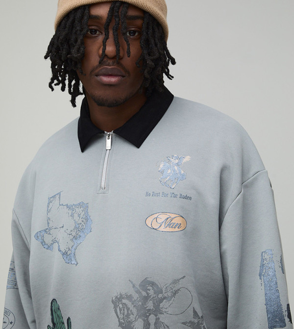 boohooMAN  Hoodies & Sweatshirts - Grey Sweatshirts