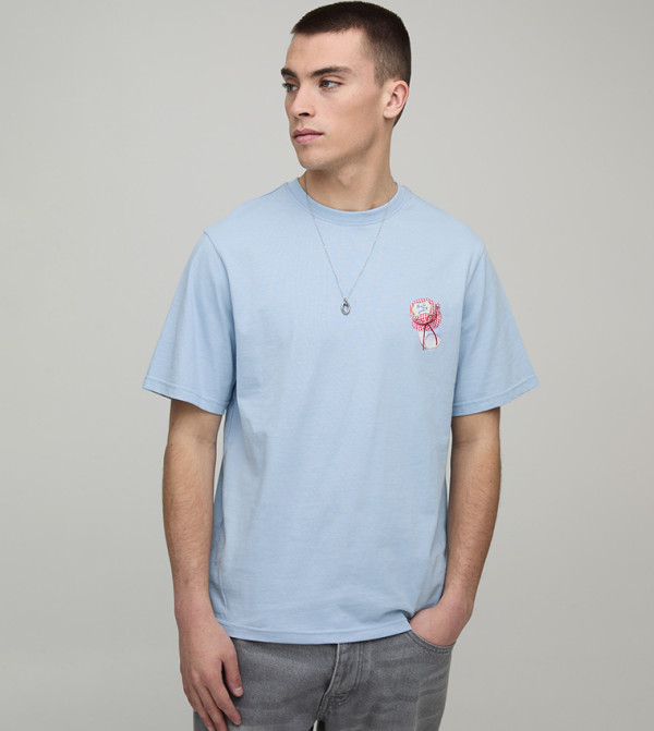 boohooMAN boohooMAN - Blue Round Neck T-Shirts