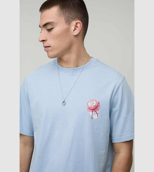 boohooMAN boohooMAN - Blue Round Neck T-Shirts