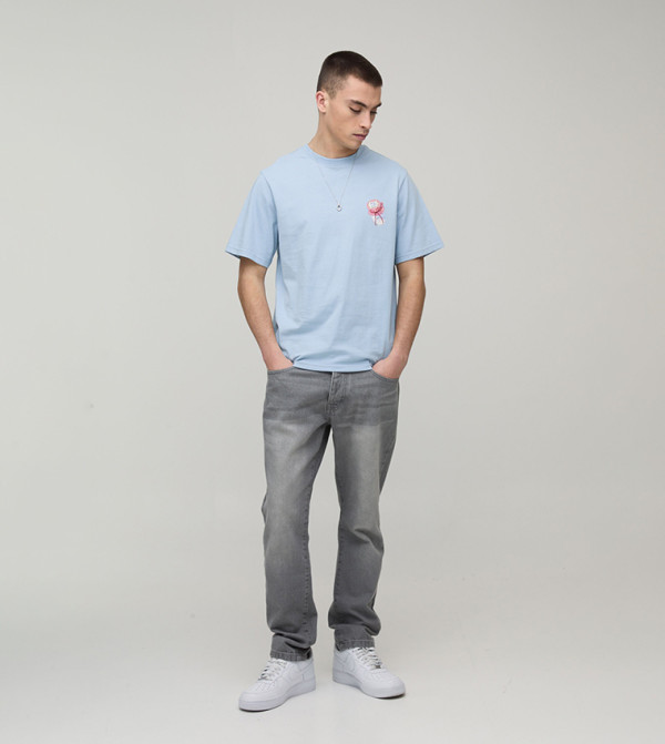 boohooMAN boohooMAN - Blue Round Neck T-Shirts