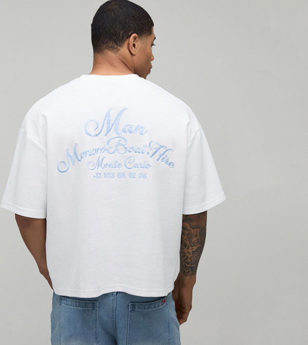 boohooMAN boohooMAN - White Round Neck T-Shirts