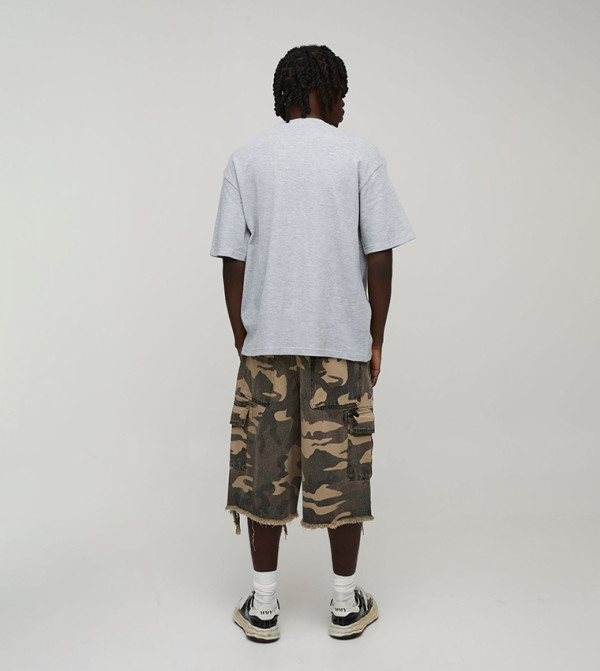 boohooMAN Denim Shorts - Khaki Denim shorts