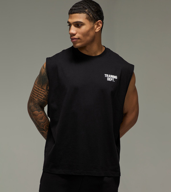 boohooMAN Clothing - BLACK T-Shirts & Vests
