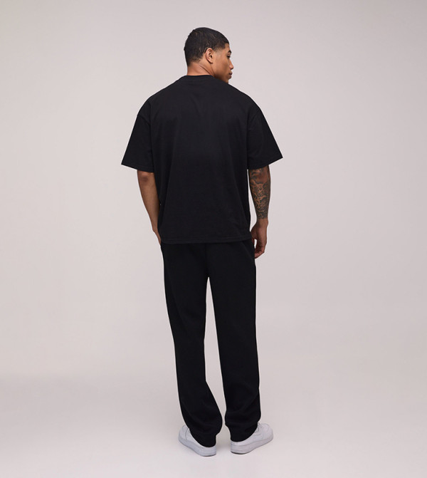 boohooMAN  - BLACK Round Neck T-Shirts