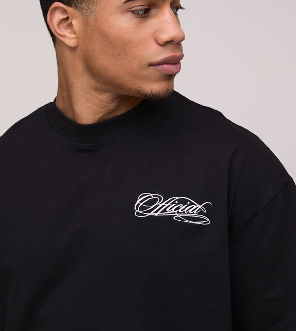 boohooMAN  - BLACK Round Neck T-Shirts