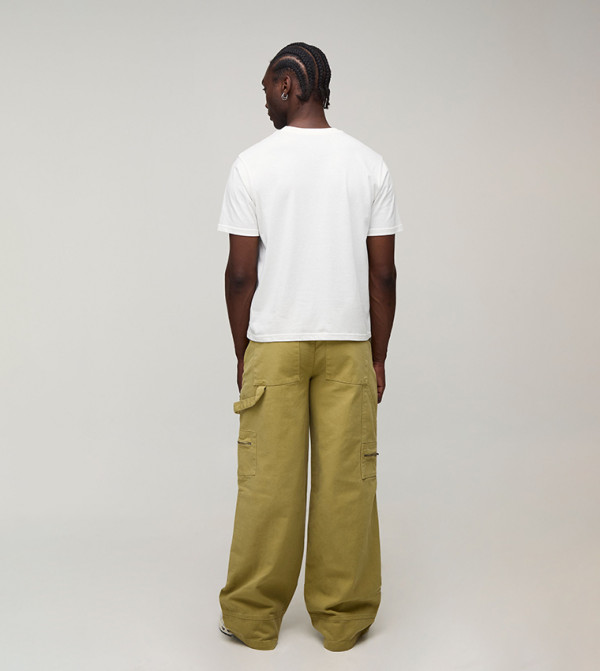 boohooMAN Casual Pants - Khaki Casual Pants