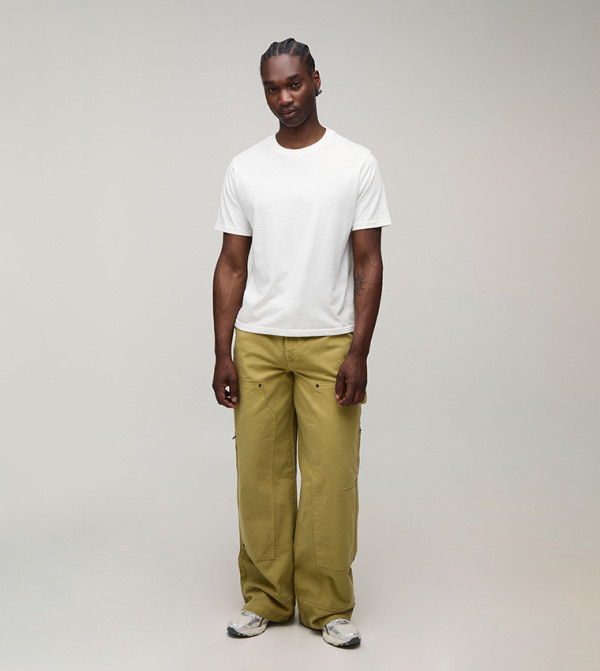 boohooMAN Casual Pants - Khaki Casual Pants