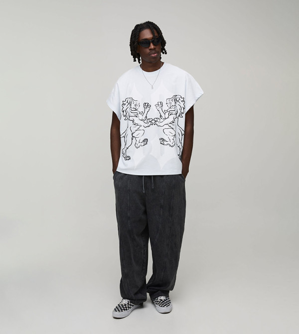 boohooMAN  - CHARCOAL Joggers
