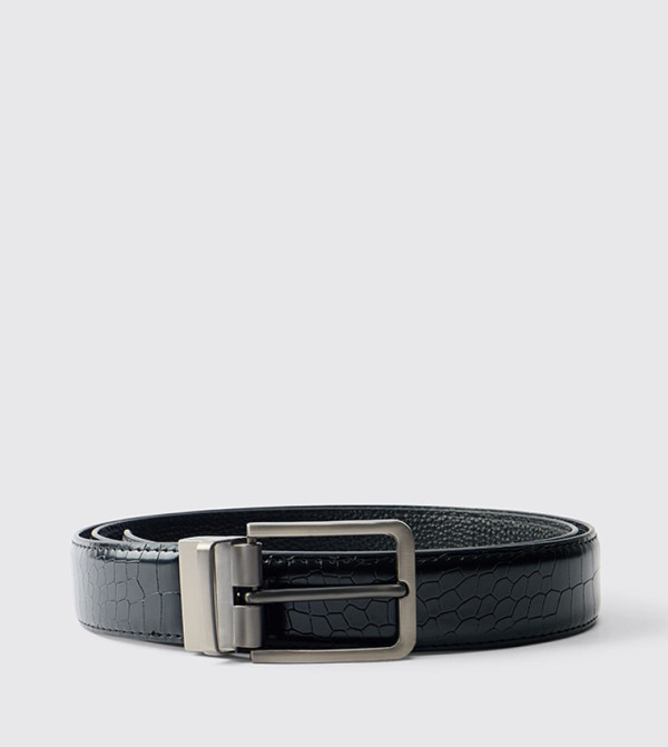 boohooMAN Accessories - BLACK Non Leather Belts