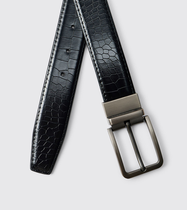 boohooMAN Accessories - BLACK Non Leather Belts