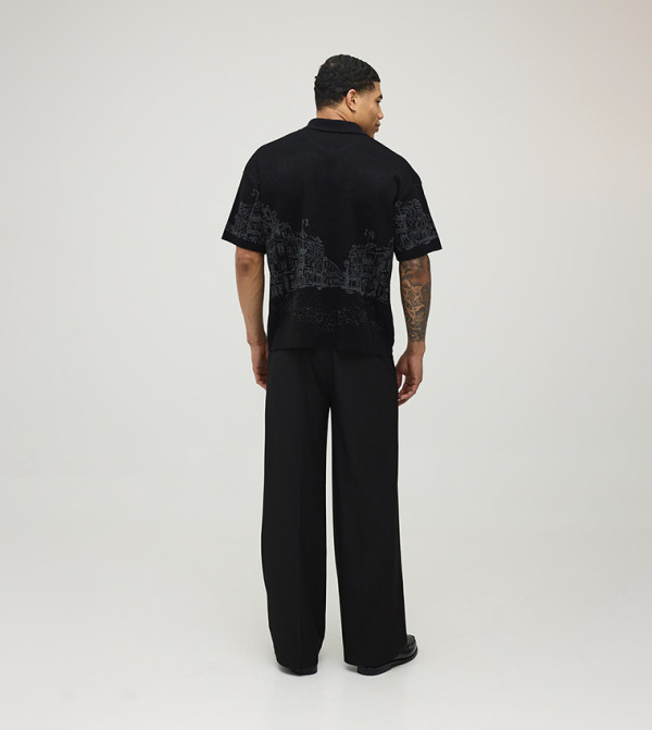 boohooMAN  Shirts - BLACK Short Sleeves