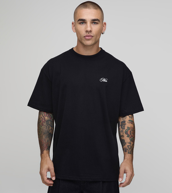 boohooMAN boohooMAN - BLACK Round Neck T-Shirts