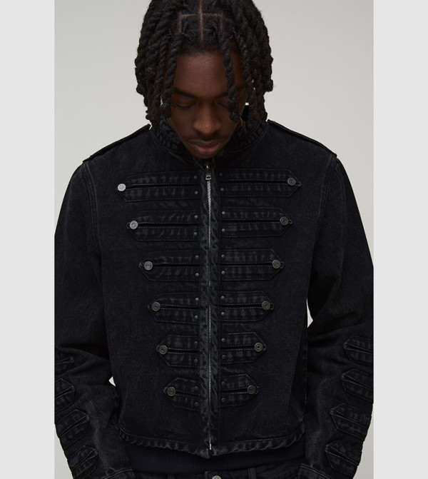 boohooMAN Denim Jackets - BLACK Denim Jackets