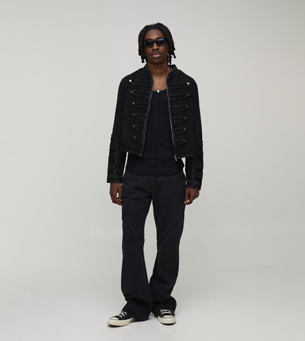 boohooMAN Denim Jackets - BLACK Denim Jackets