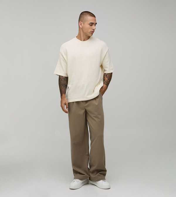boohooMAN boohooMAN - Beige Round Neck T-Shirts