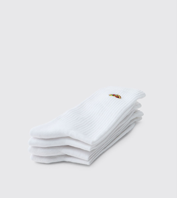 boohooMAN  Calf Length Socks - White Calf Length Socks