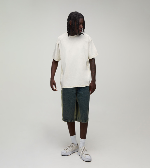 boohooMAN Denim Shorts - Green Denim shorts