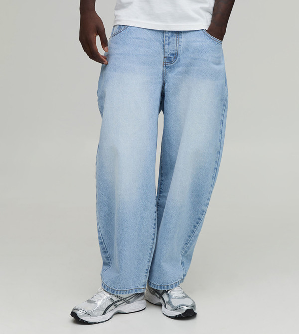boohooMAN Jeans - Blue Relaxed Jeans
