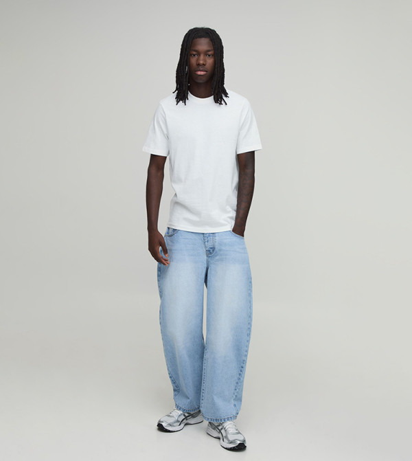 boohooMAN Jeans - Blue Relaxed Jeans