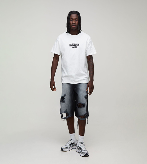 boohooMAN Denim Shorts - BLACK Denim shorts