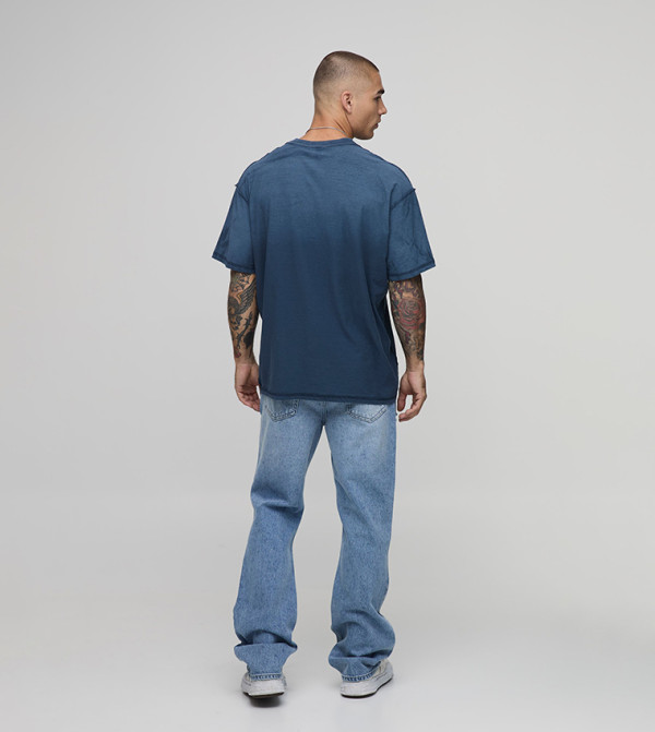 boohooMAN  - Blue Round Neck T-Shirts