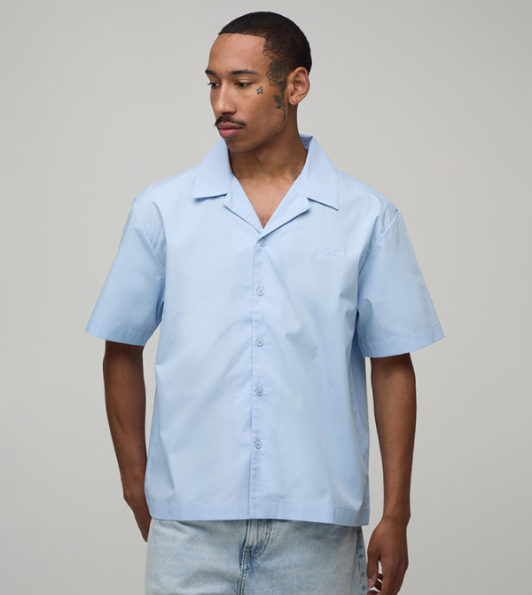 boohooMAN  Short Sleeves - Light Blue Short Sleeves