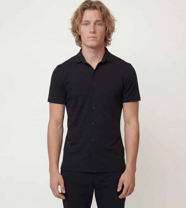 بوهو مان heat-ready-essentials - أسود Short Sleeves