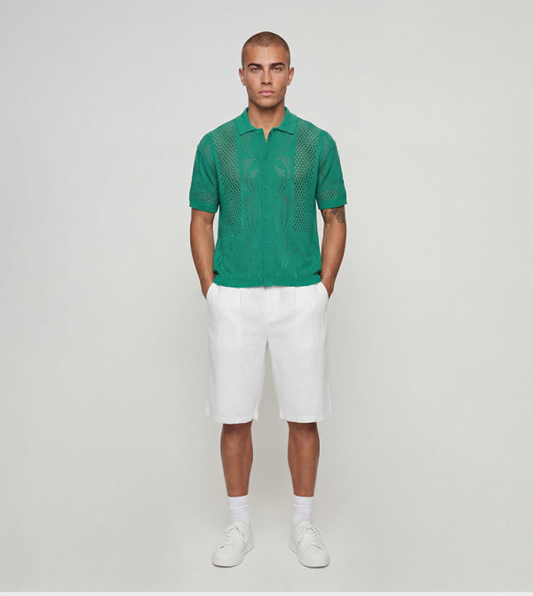 boohooMAN  Shirts - Green Short Sleeves