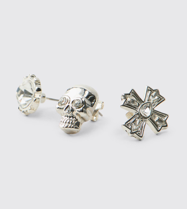 boohooMAN  Earrings - Silver Earrings
