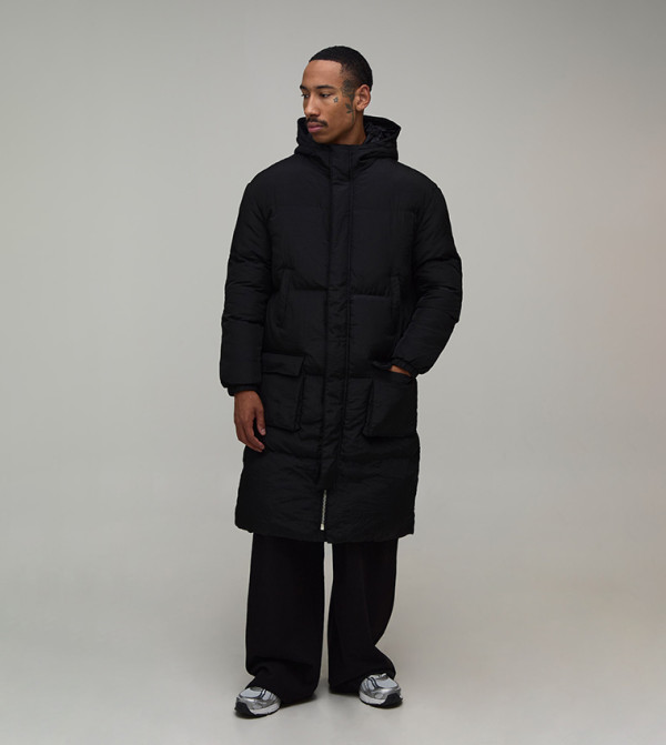 boohooMAN  Overcoats - BLACK Overcoats