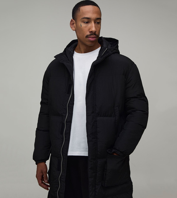 boohooMAN  Overcoats - BLACK Overcoats