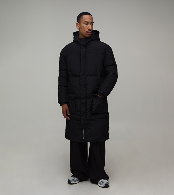 boohooMAN  Overcoats - BLACK Overcoats