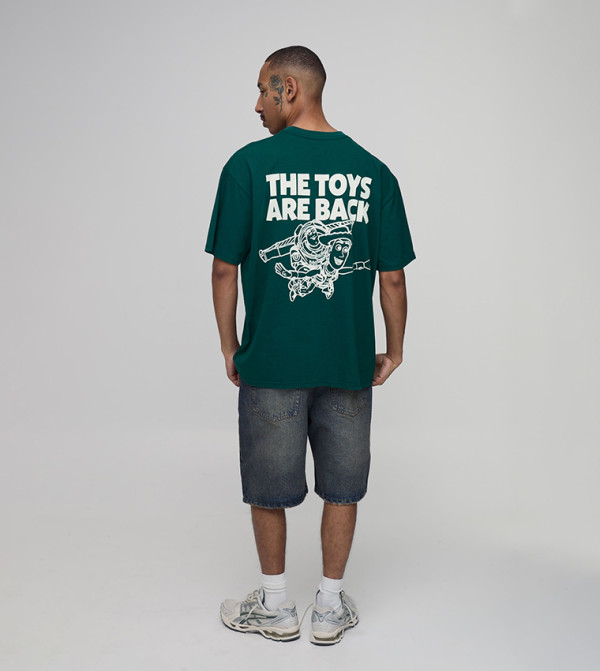 boohooMAN boohooMAN - Green Round Neck T-Shirts