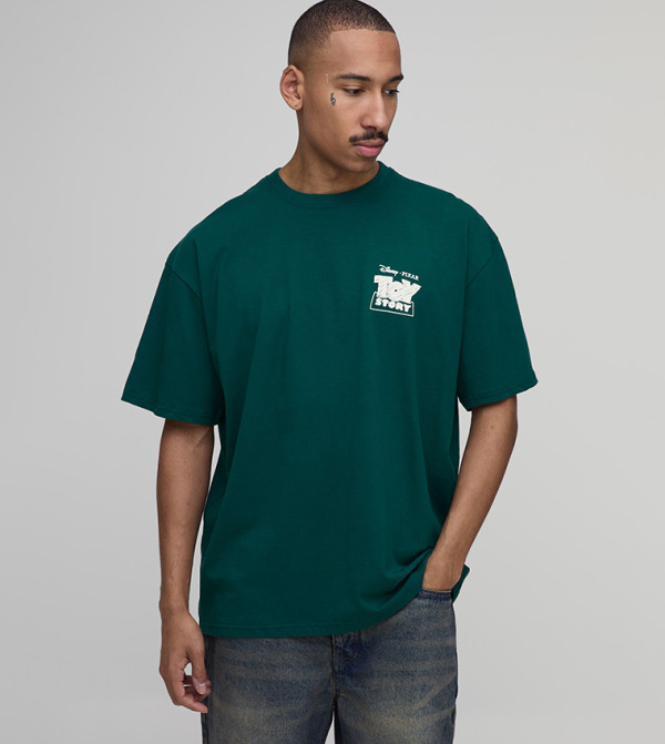 boohooMAN boohooMAN - Green Round Neck T-Shirts