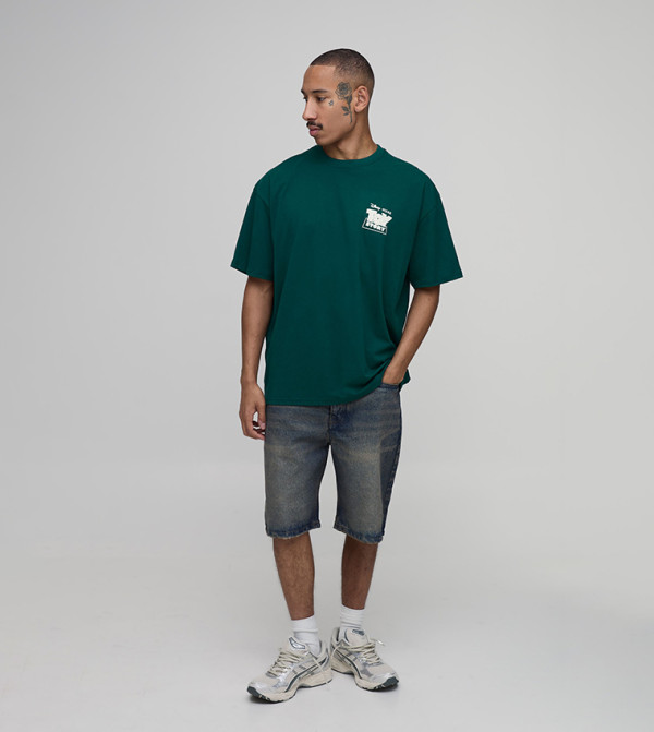 boohooMAN boohooMAN - Green Round Neck T-Shirts