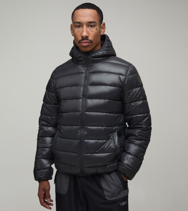 boohooMAN Puffer Jackets - Grey Puffer Jackets