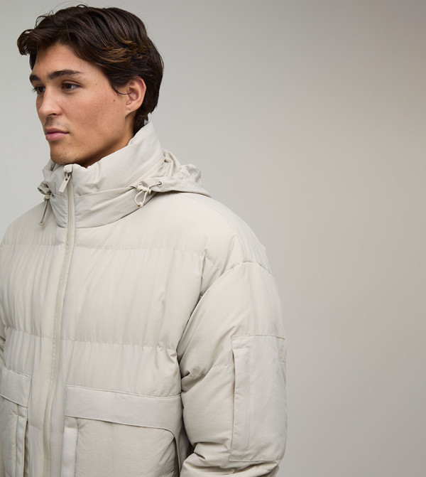 boohooMAN  Puffer Jackets - Beige Puffer Jackets
