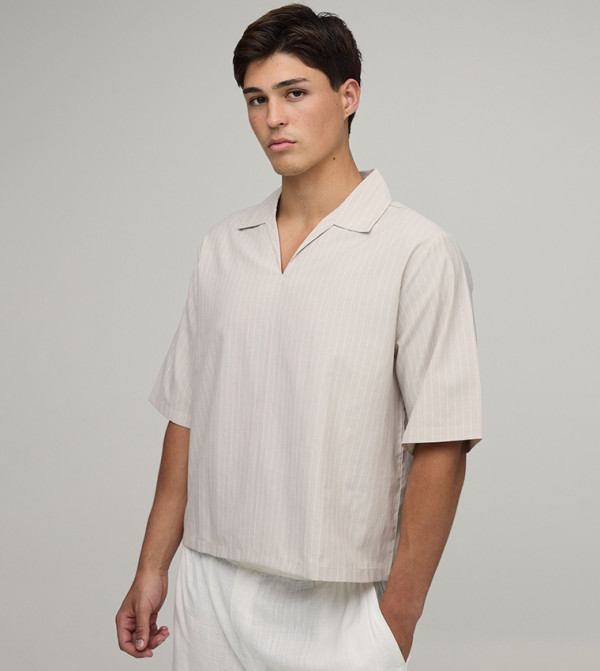 boohooMAN  Shirts - Grey Short Sleeves