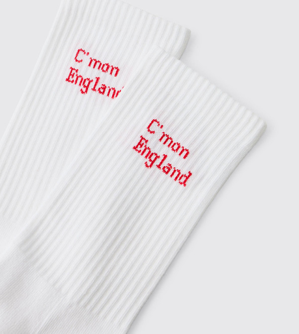 بوهو مان  اكسسوارات - أبيض Calf Length Socks