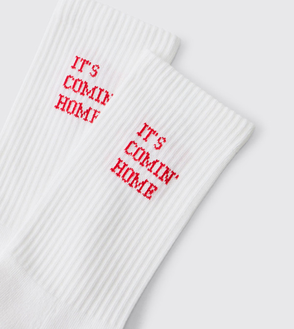 بوهو مان  اكسسوارات - أبيض Calf Length Socks