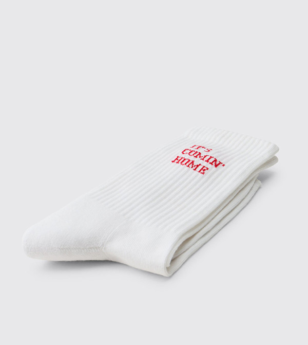 بوهو مان  اكسسوارات - أبيض Calf Length Socks