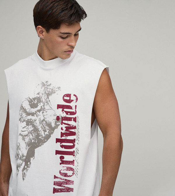 boohooMAN  Clothing - White T-Shirts & Vests