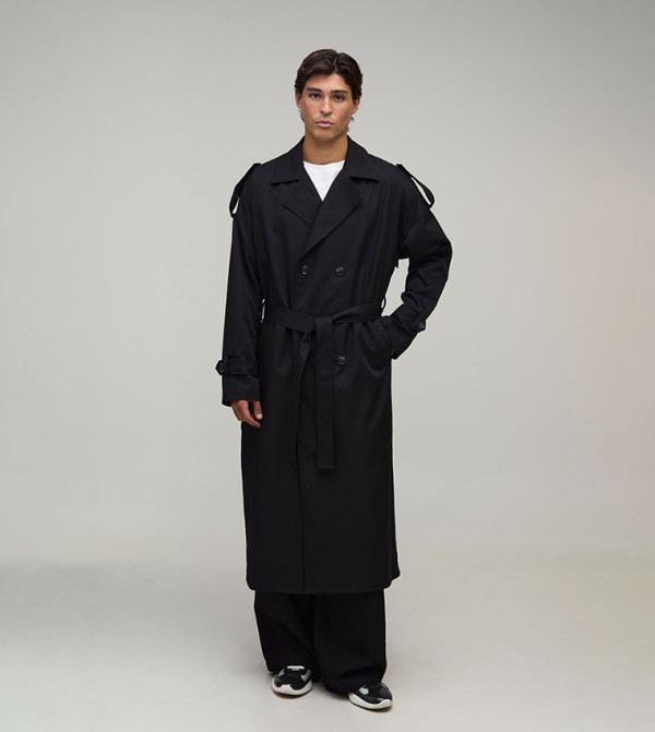 boohooMAN  Overcoats - BLACK Overcoats