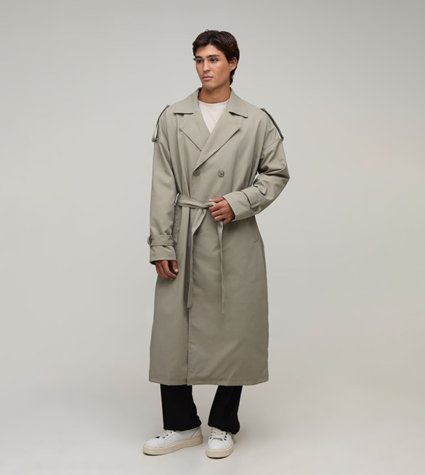 boohooMAN  Overcoats - Green Overcoats