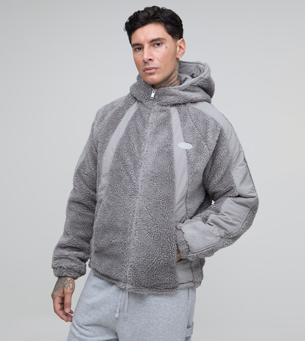 boohooMAN  Jackets & Coats - Grey Casual Jackets