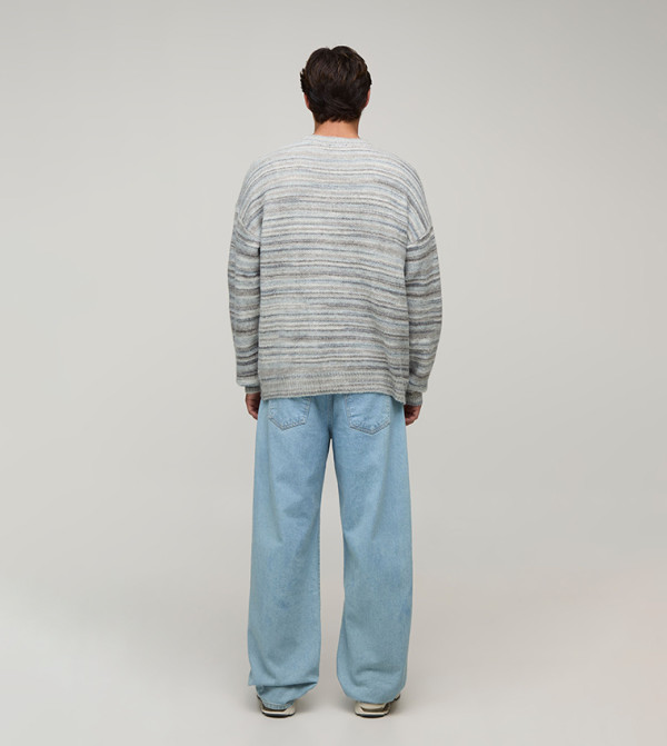 boohooMAN  Round Neck Sweaters - Grey Round Neck Sweaters