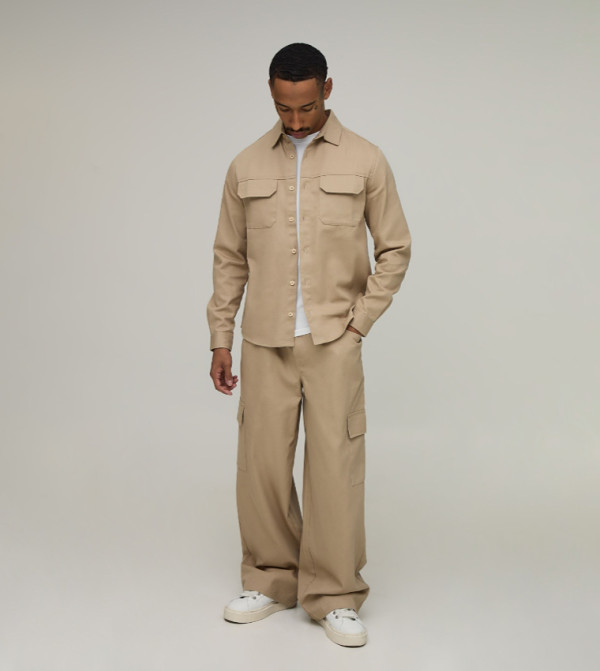 بوهو مان  أطقم ملابس - بيج Co-Ord Set