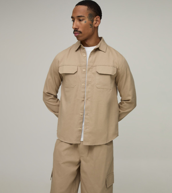 بوهو مان  أطقم ملابس - بيج Co-Ord Set