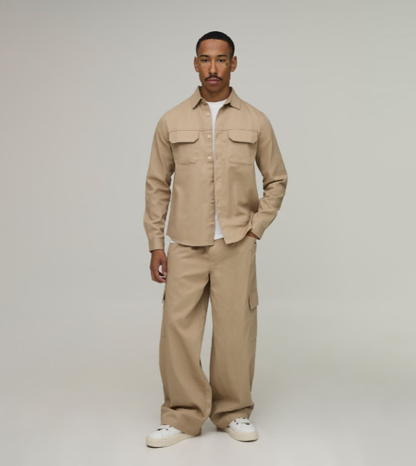 بوهو مان  أطقم ملابس - بيج Co-Ord Set